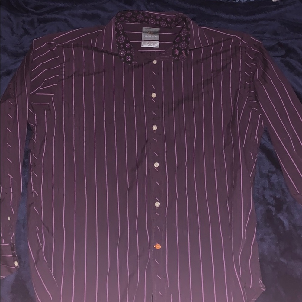 Striped Purple Dress Shirt